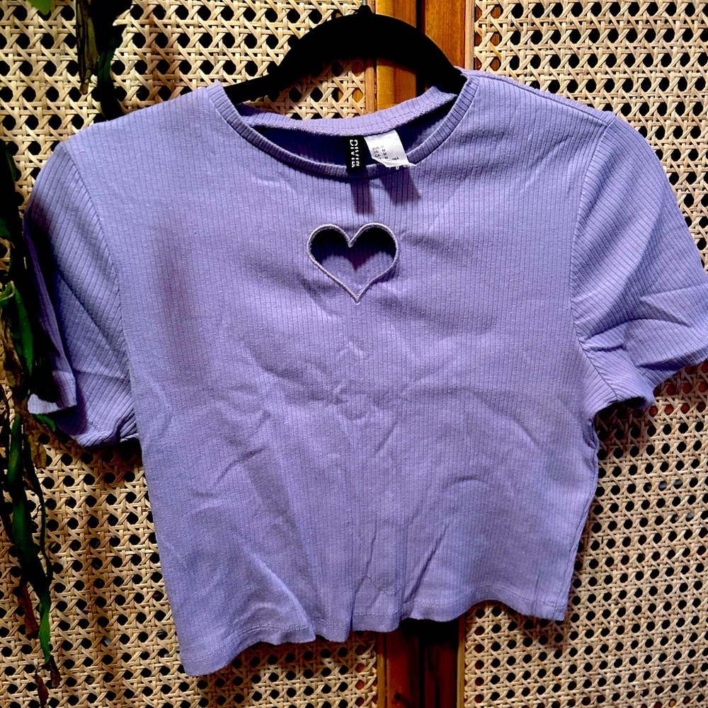 Heart cutout baby tee
